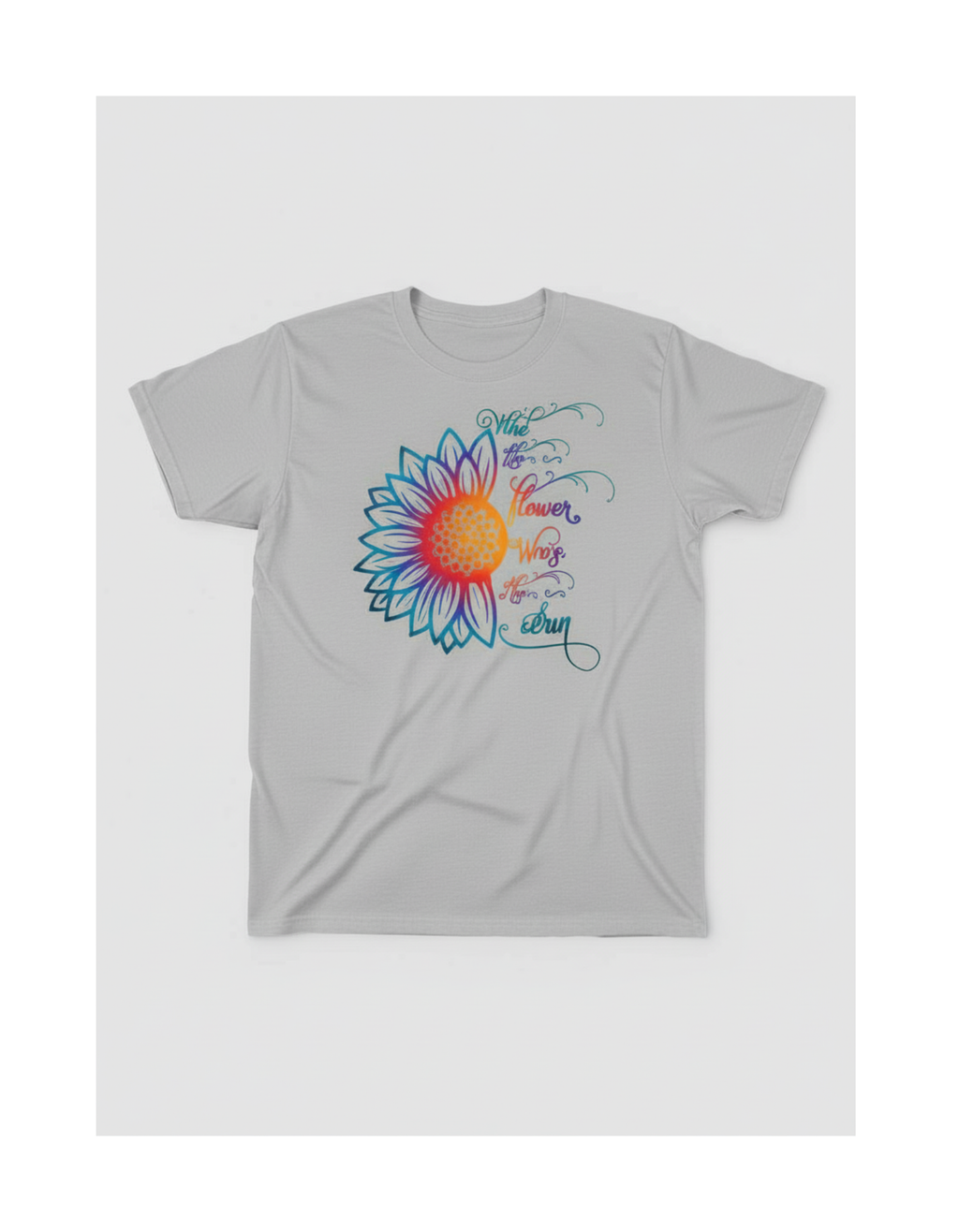 Wild Flower, Warm Sun – Colorful Sunflower Graphic T-Shirt-Custom Apparel