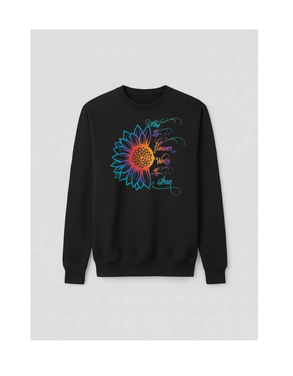 Wild Flower, Warm Sun – Colorful Sunflower Graphic T-Shirt-Custom Apparel