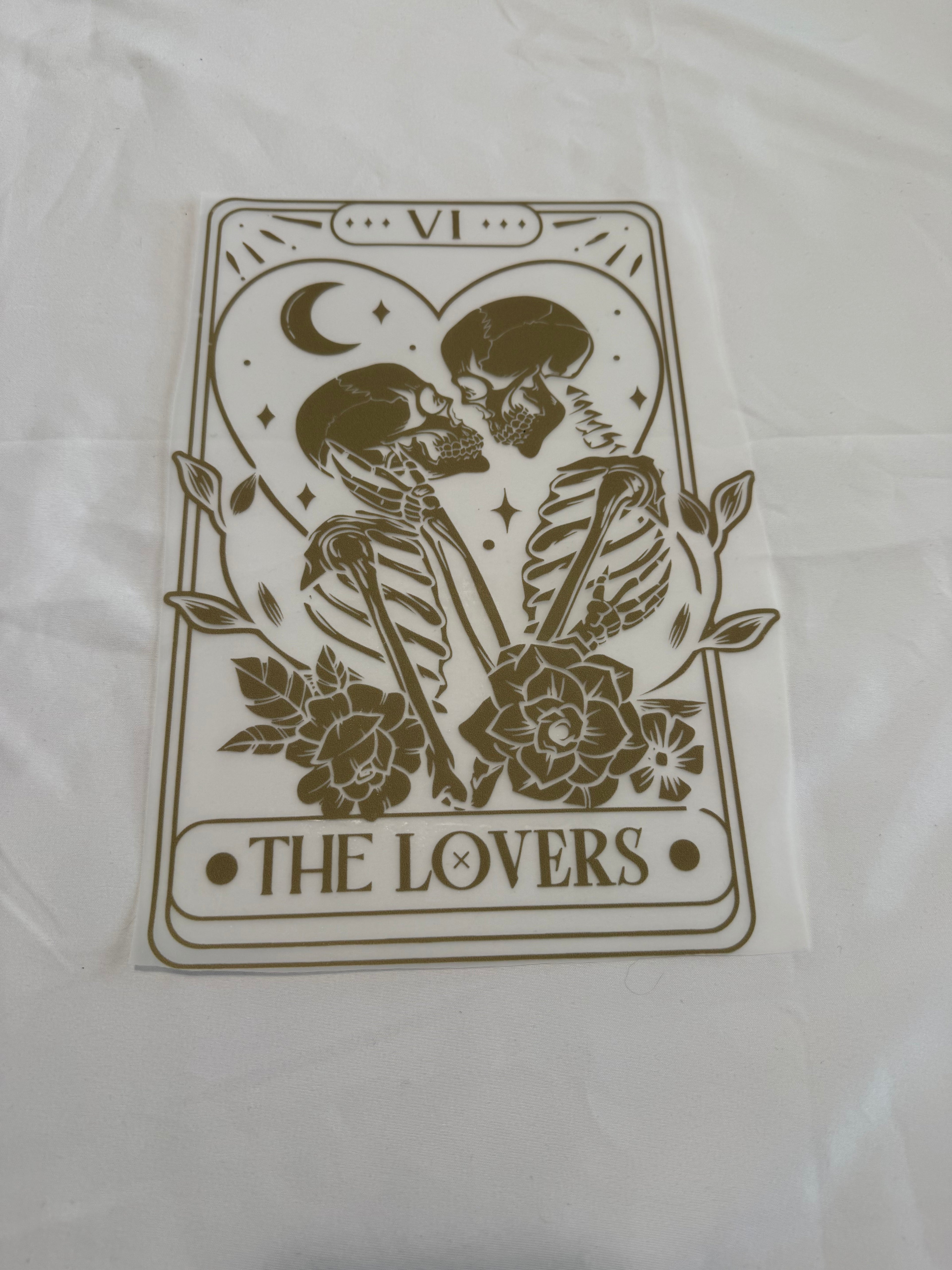 The Lovers Tarot – Skeleton Love Graphic T-Shirt -Custom Apparel